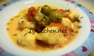 Pollo con curry e pomodorini