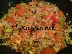 Spaghetti con tonno e verdure_condimento_