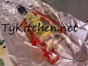 Spigola al cartoccio con limone