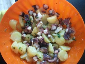 Polpo e patate in insalata