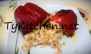 Peperoni ripieni di riso e tonno