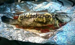 spigola al limone al cartoccio