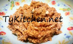 Risotto con polpette al sugo1