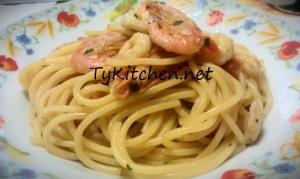 Spaghetti con i gamberetti